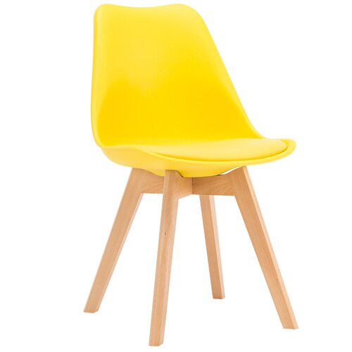 Round Chair Home Modern Simple Casual Plastic Solid Wood Round Chairs