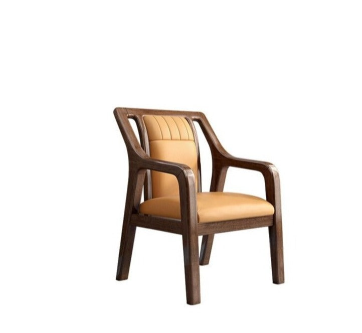 Armchair Solid Wood Walnut Leisure Sessel Office Chairs 