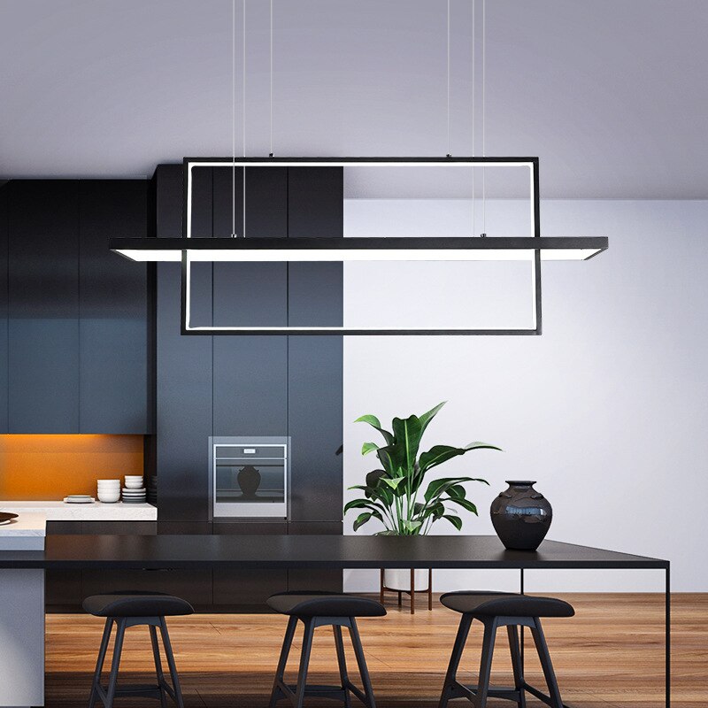 Pendant Light Rectangular Geometric Modern Interior Nordic Led Pendant Lights