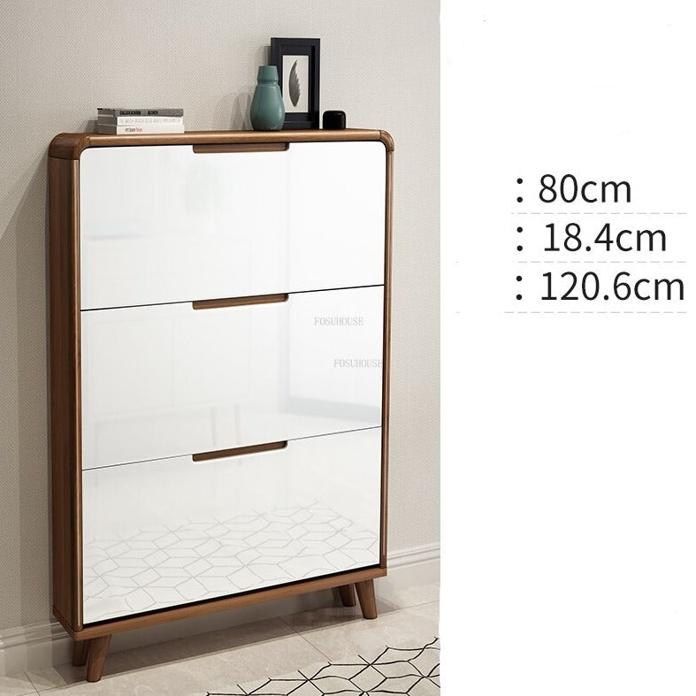 Shoe Cabinets Ultra Thin Wooden Furniture Large Capacity Tipping Shoe Rack Modern Storage Schuhschränke