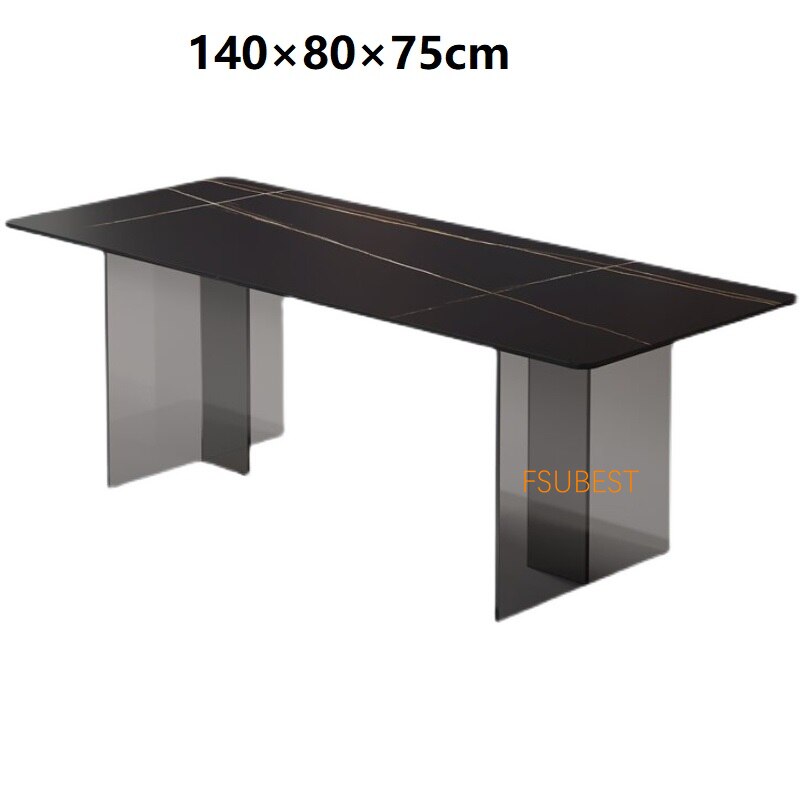 Dining Table Sets Rock Slab Esstisch Set Acrylic Floating Frame Table Set 