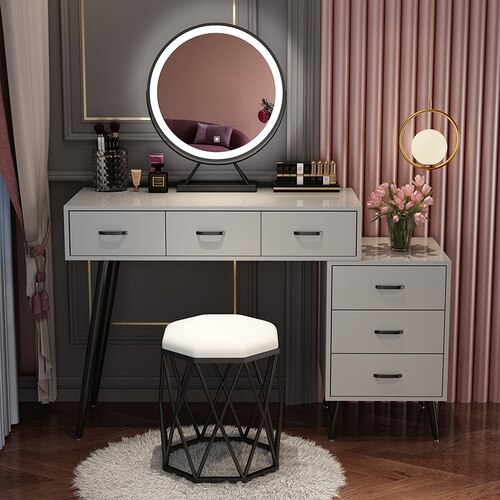 Bedroom Vanities Small Modern Schminktisch Set Bedroom Minimalist Furniture Dressing Table Set