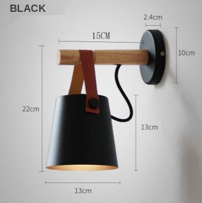 Wall Lamps Wood Iron Led Sconce Bedside Lighting