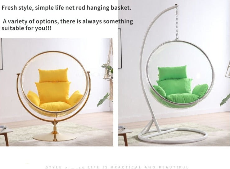 Ghost Chairs Bubble Transparent Glider Cradle Stühle Hanging Basket Swing Rocking Hängesessel Chair