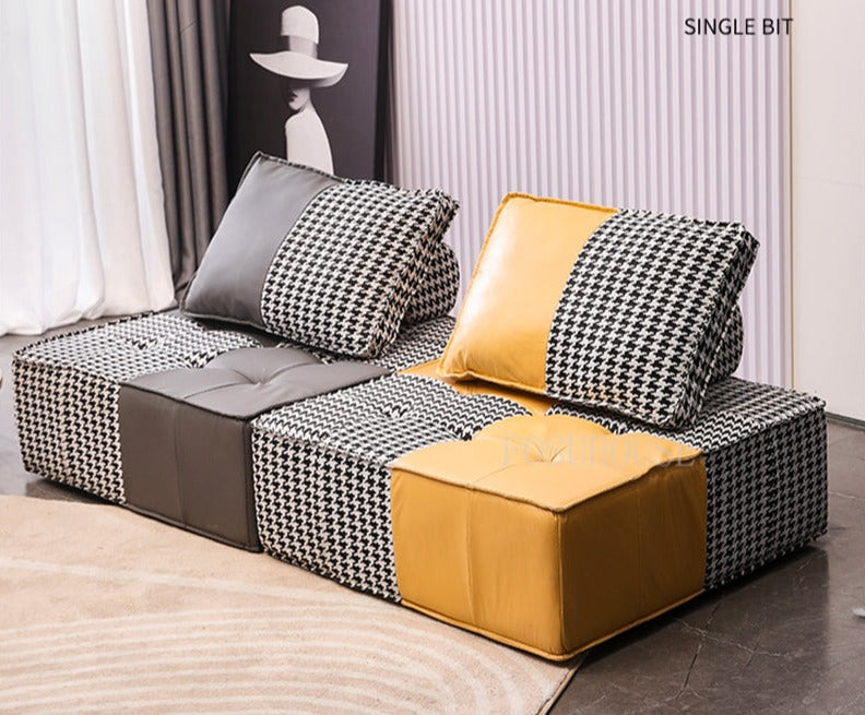 Sofa Chair Modern Leisure Tatami Houndstooth Lazy Chair & Sofa Cushions Furniture Lounge MC