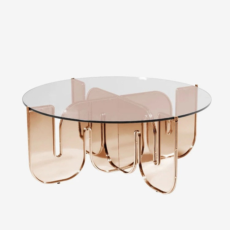 Coffee Table Creative Iridescent Acrylic Luxury Tisch Ghost Glass Couchtisch Round Tables