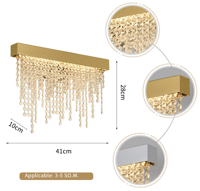 Wall Lamps Modern Crystal Gold Sconce Bedside Wall Lights