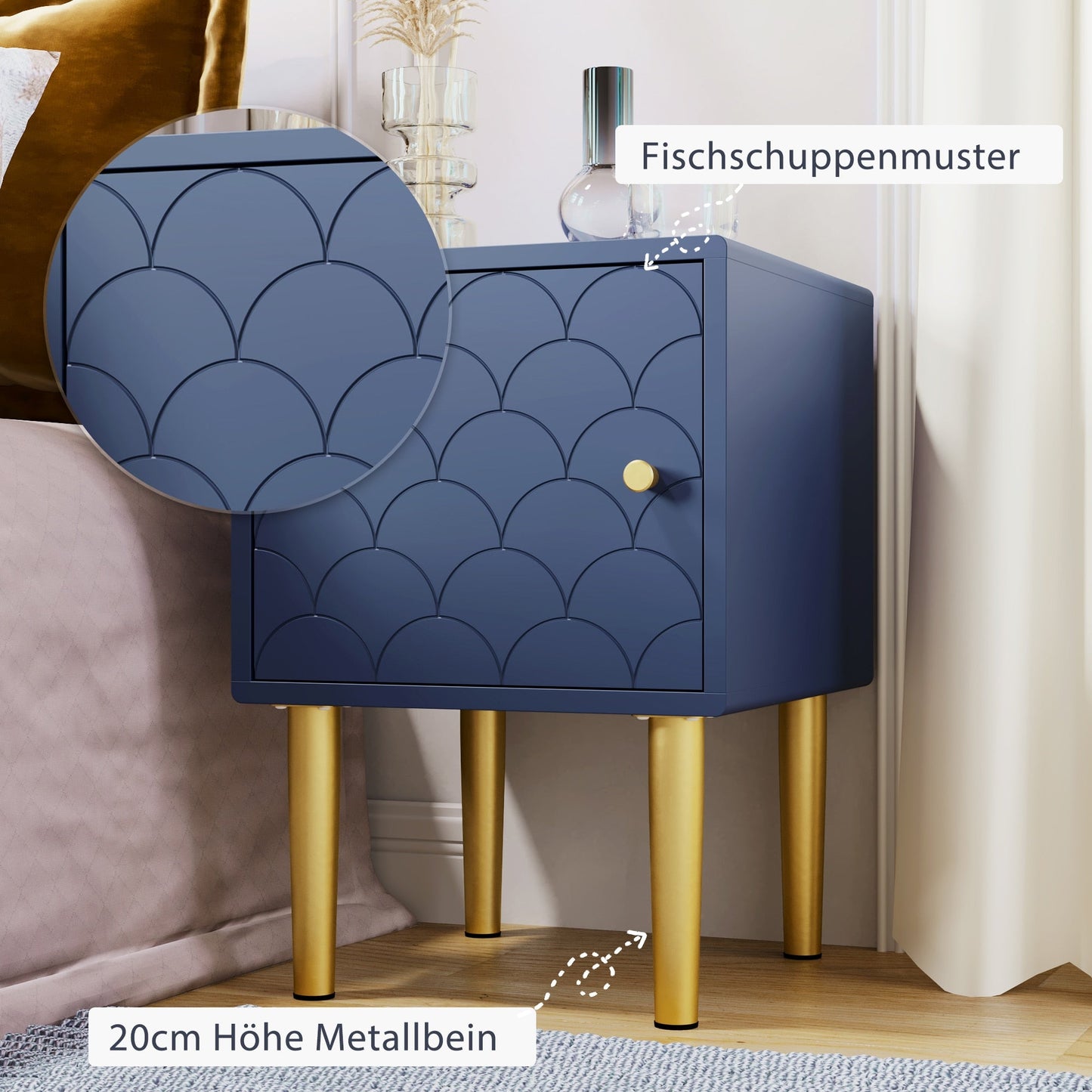 Bedside Cabinet Bedroom Bedside Nachttisch Modern Wooden Nightstand