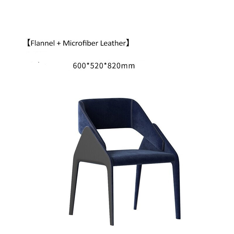 Dining Chair Italian Luxury Microfiber Leather Esszimmerstühle Minimalist Designer Backrest Chairs