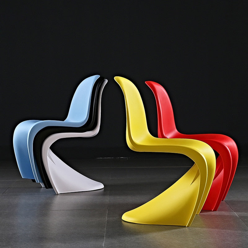 Pandong Chair Plastic Leisure Chair S Type Designer Dining Chairs