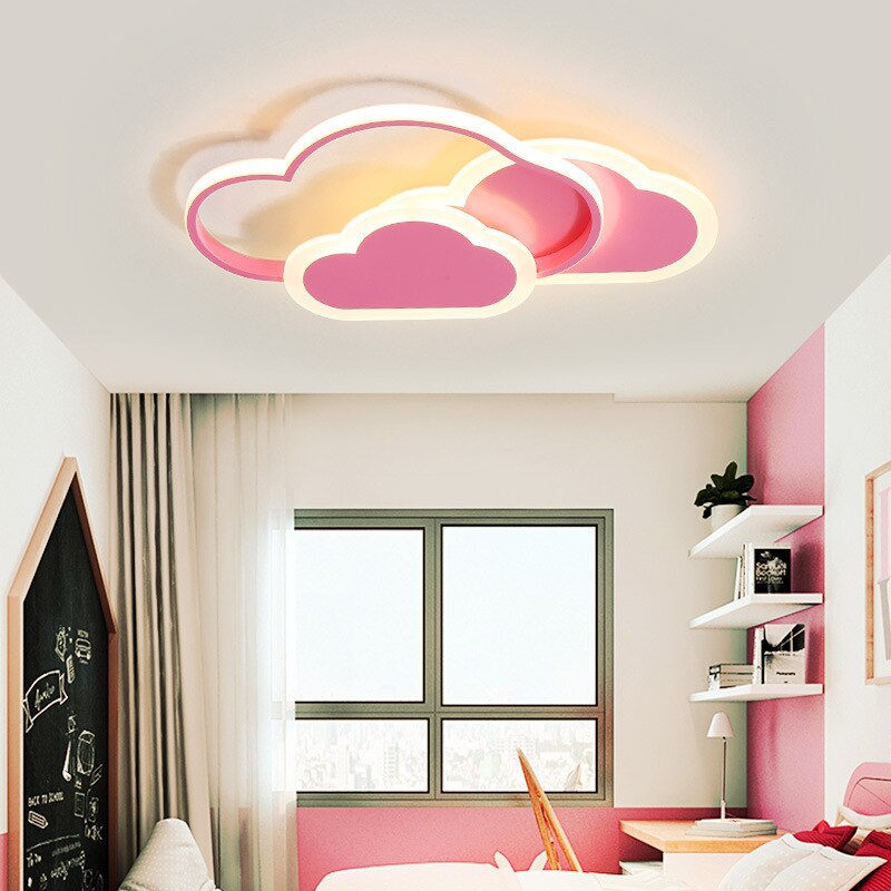 Children's Room Lighting Modern Led Nordic Cloud Heart Remote Control Interior Ceiling Lights