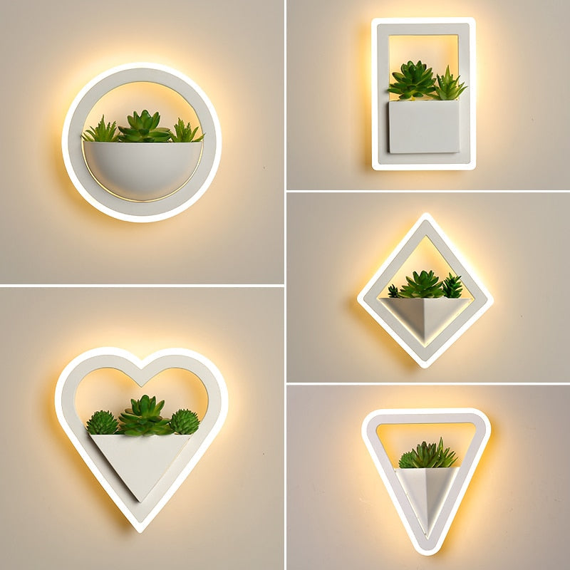 Wall Lamps Plant LED Modern Nordic Indoor Minimalist Lighting