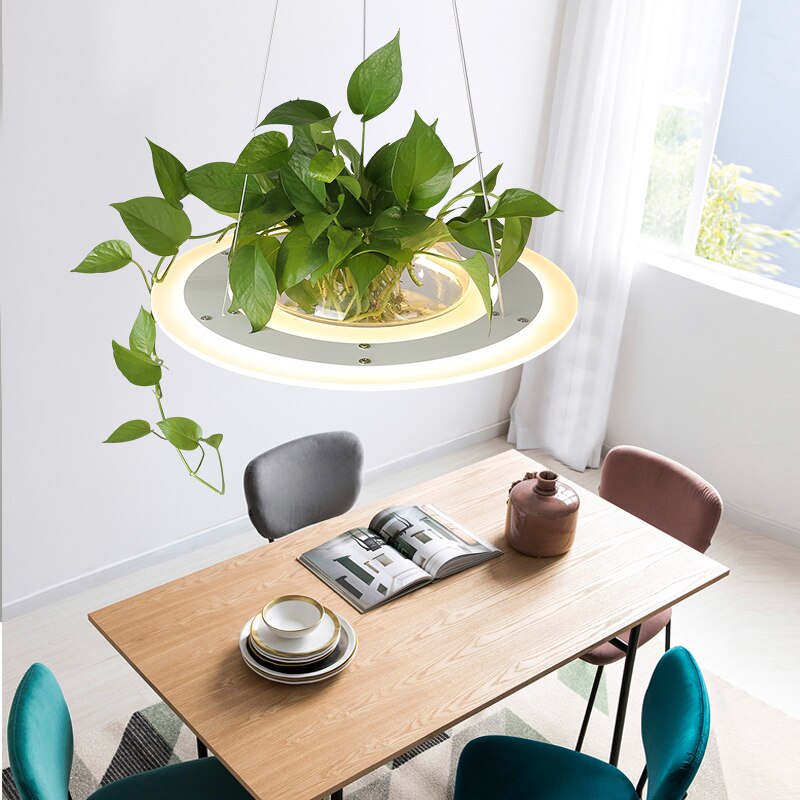 Pendant Light Plant Led Modern Nordic Fixture Hanging Planet Pendant Lights