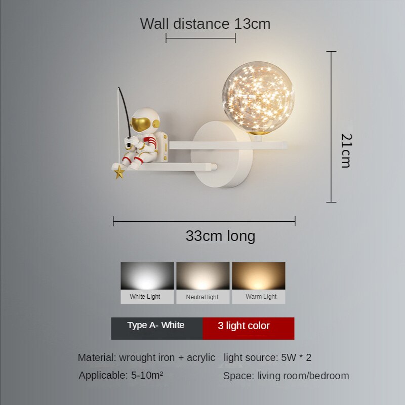 Wall Lamps Modern LED Sconce Simple Nordic Astronaut Kids Wall Lights