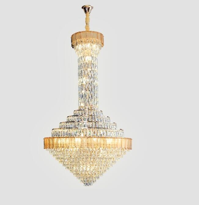 Chandelier Shell Crystal Living Room Hollow Hall Long Decorative Lighting Chandeliers