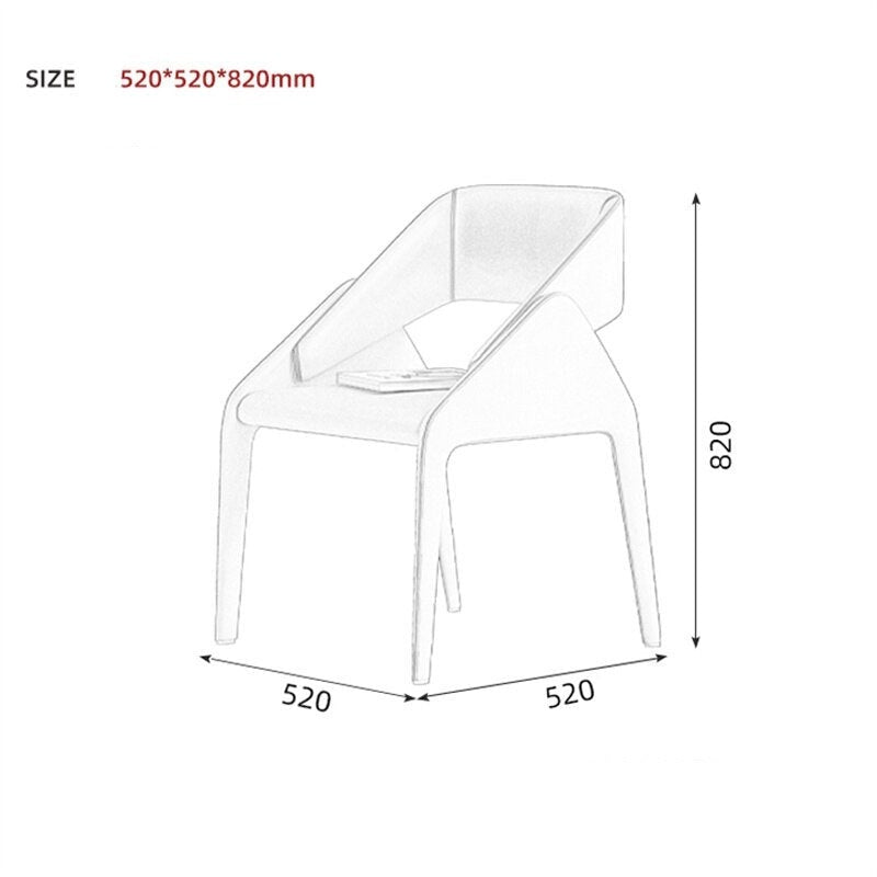 Dining Chair Italian Luxury Microfiber Leather Esszimmerstühle Minimalist Designer Backrest Chairs