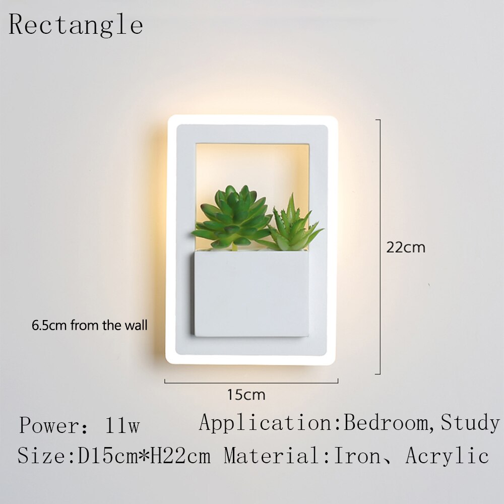 Wall Lamps Plant LED Modern Nordic Indoor Minimalist Lighting