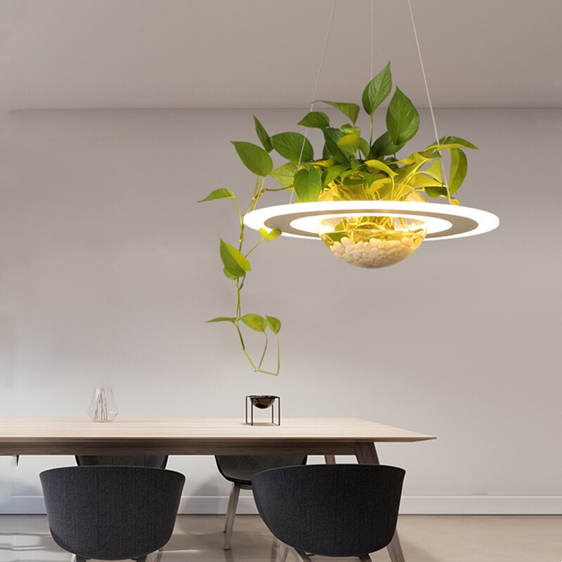 Pendant Light Plant Led Modern Nordic Fixture Hanging Planet Pendant Lights