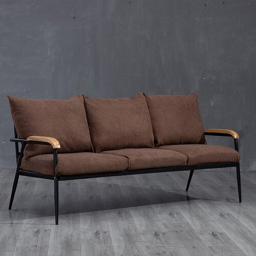 Sofa Nordic Fabric Small Apartment Iron Sofa Chair Furniture Armchair Couch Sofas