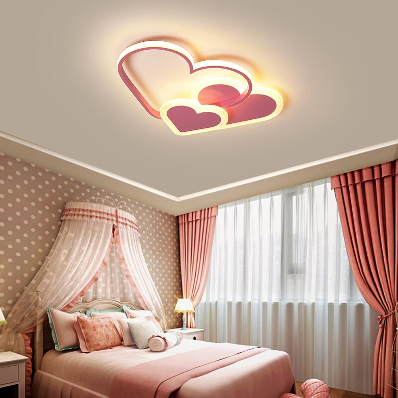 Children's Room Lighting Modern Led Nordic Cloud Heart Remote Control Interior Ceiling Lights