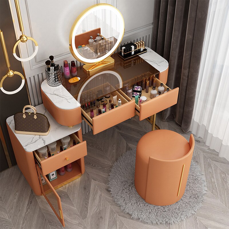 Bedroom Vanities Luxury Modern Schminktisch Set Solid Wood Dressing Table Set