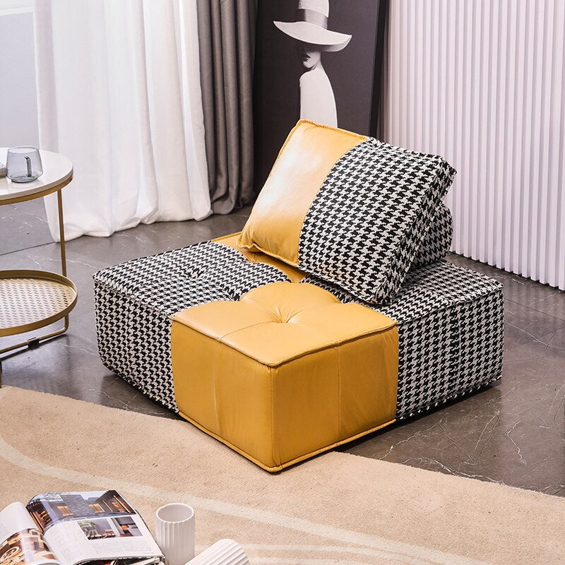 Sofa Chair Modern Leisure Tatami Houndstooth Lazy Chair & Sofa Cushions Furniture Lounge MC