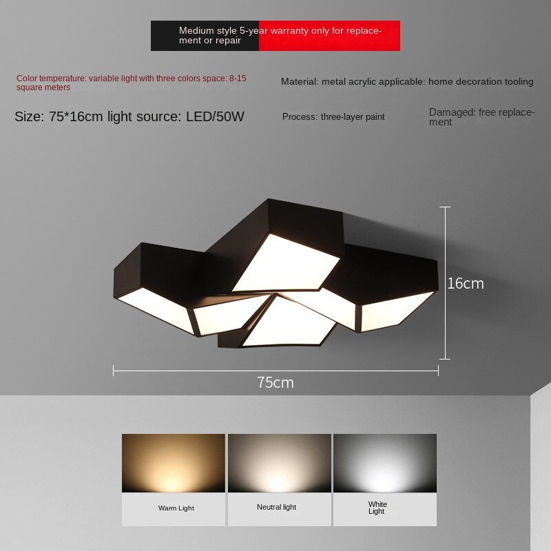 Ceiling Light Modern Geometric Fixture Nordic Indoor Ceiling Lights