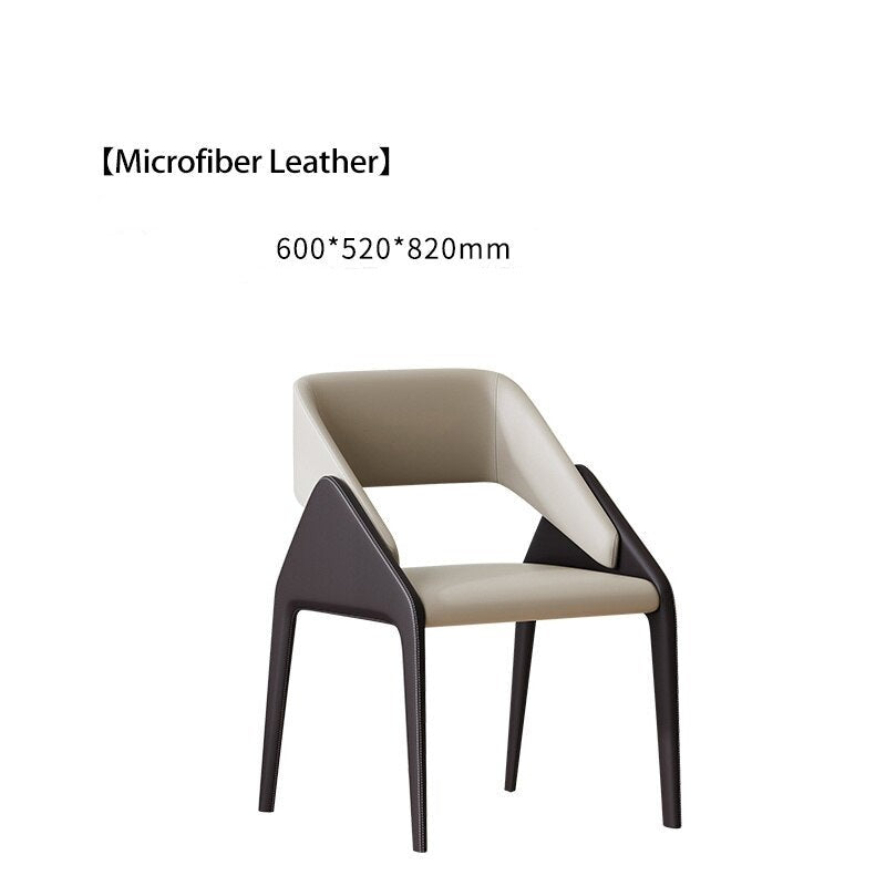 Dining Chair Italian Luxury Microfiber Leather Esszimmerstühle Minimalist Designer Backrest Chairs