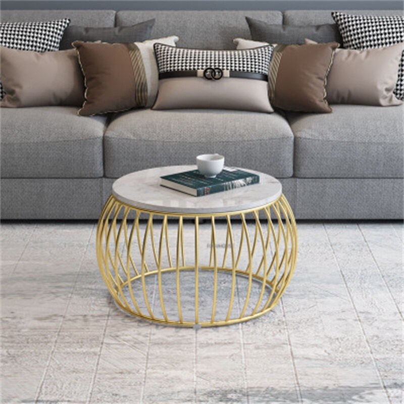 Coffee Table Luxury Creative Marble Tisch Minimalist Design Round Couchtisch Retro Ins Side Tables