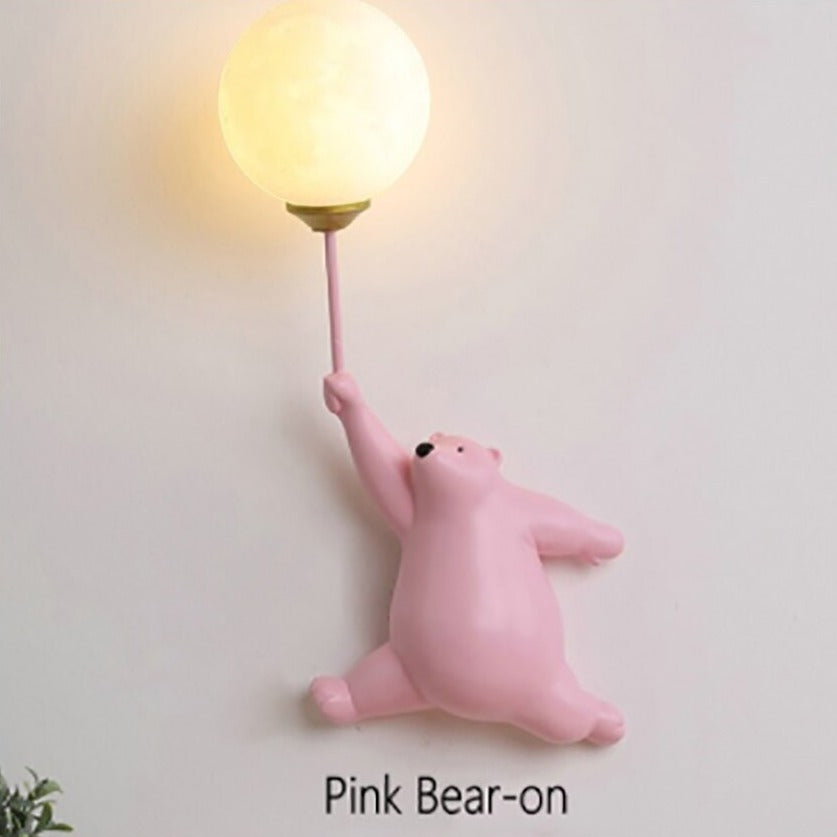 Children's Room Lighting LED Wall Lights Moon Cartoon Bear Wall Lights