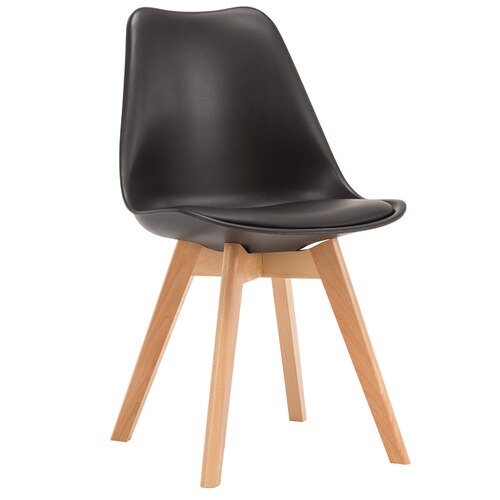 Round Chair Home Modern Simple Casual Plastic Solid Wood Round Chairs