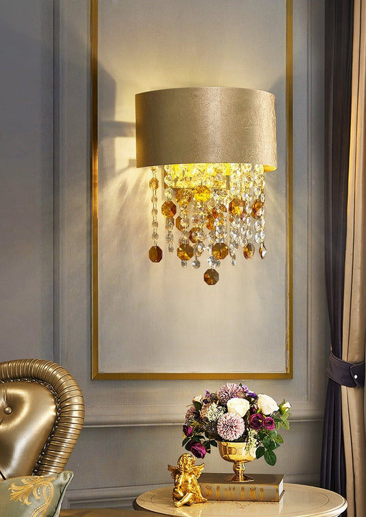 Wall Lamps Modern Gold Crystal Sconce Wall Lights