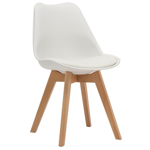 Round Chair Home Modern Simple Casual Plastic Solid Wood Round Chairs