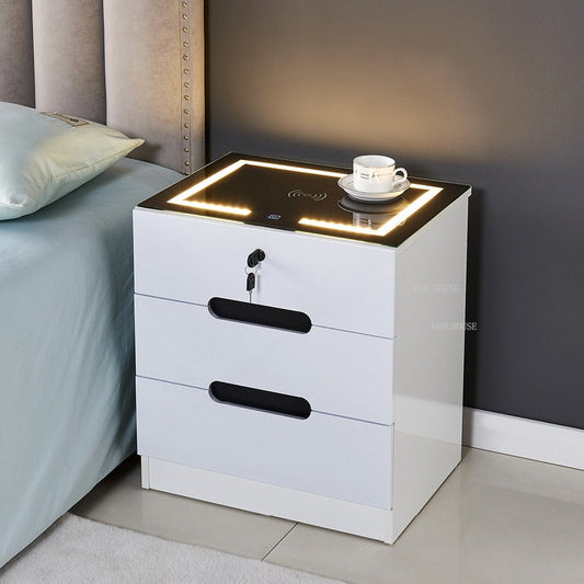 Luxury Smart Bedside Cabinet Bedroom Nightstands Bedside Nachttisch