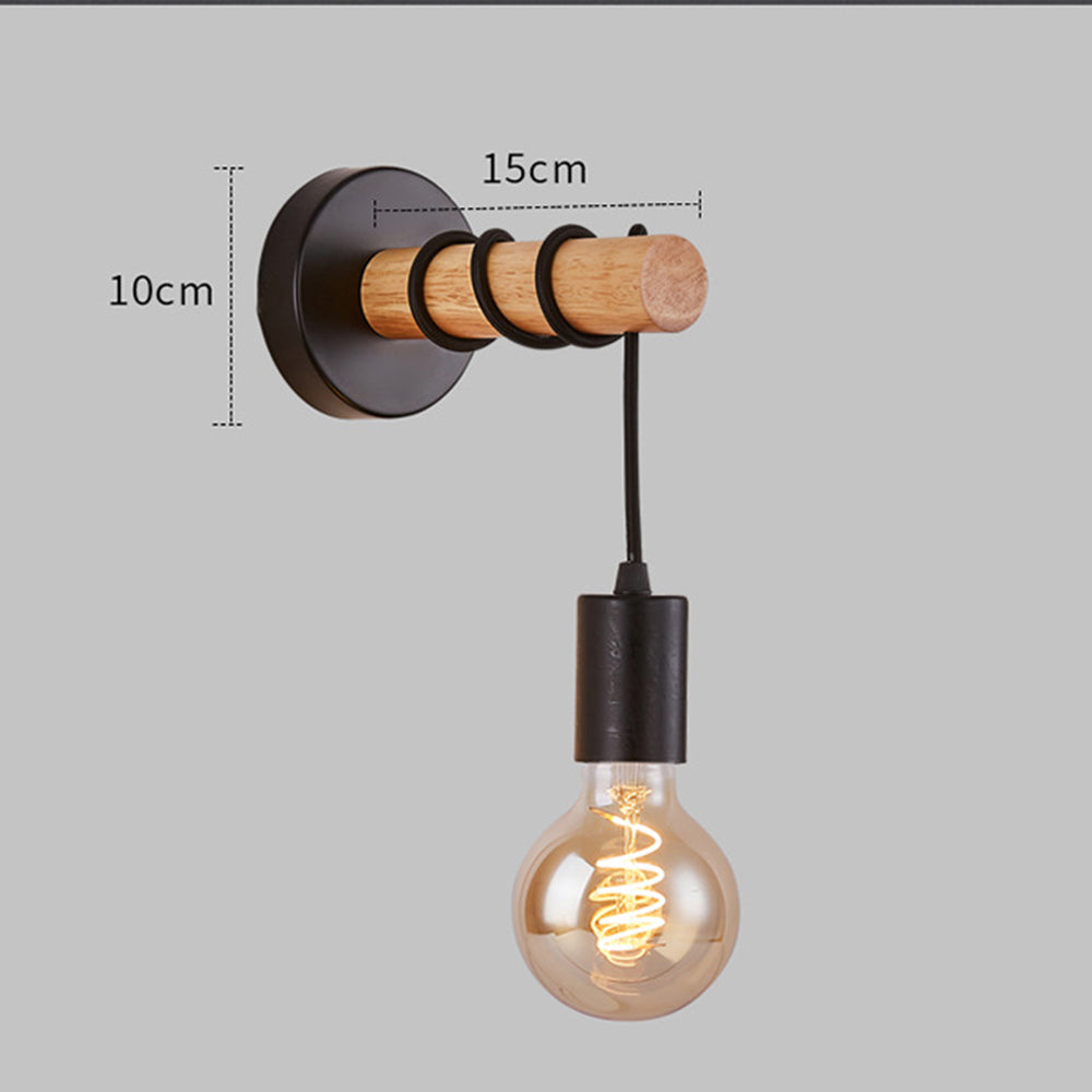 Wall Lamps Modern Minimalist Indoor Wood E27 Wall Lights