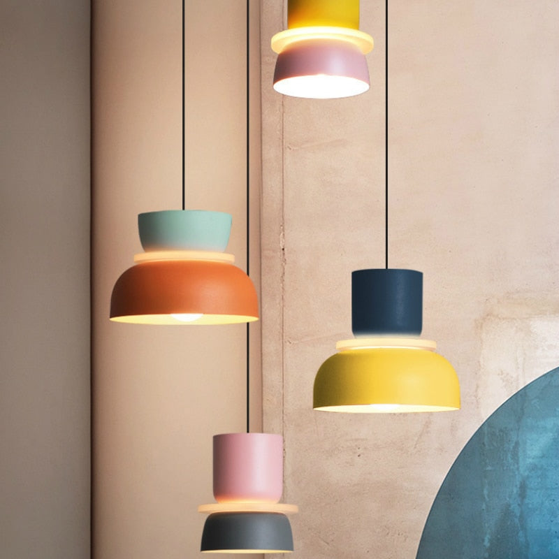 Pendant Light Led Nordic Hanging Suspension Bedside Macaron Pendant Lights