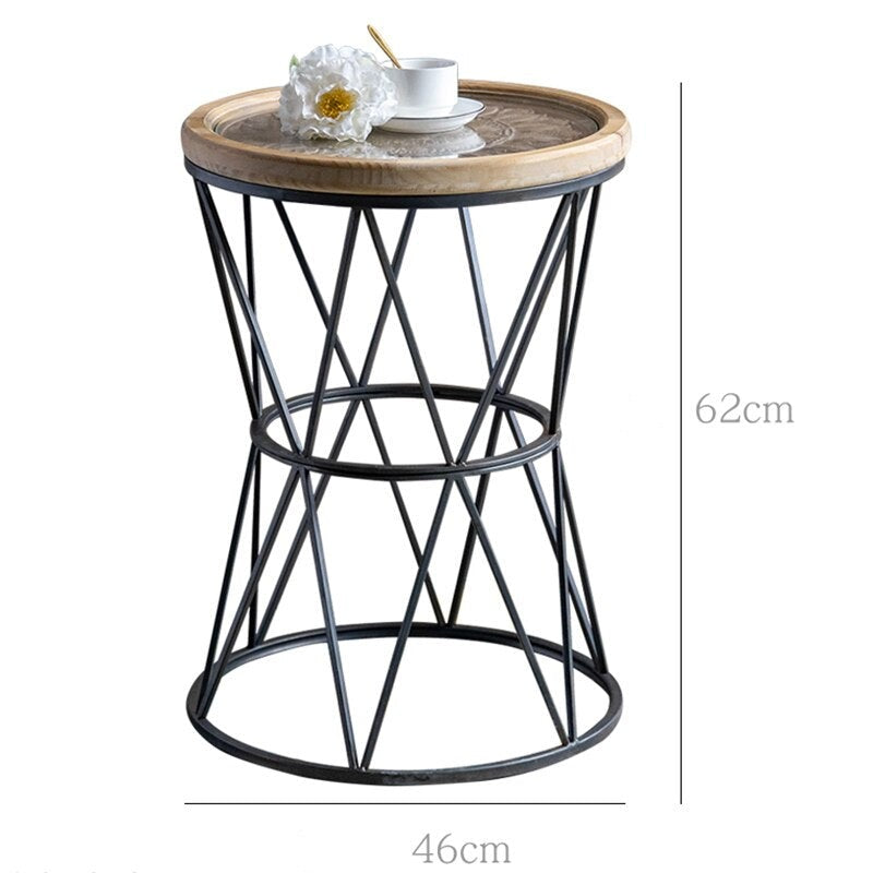 Coffee Table Nordic Wrought Iron Living Room Couchtisch Side Tisch Retro Small Round Tables