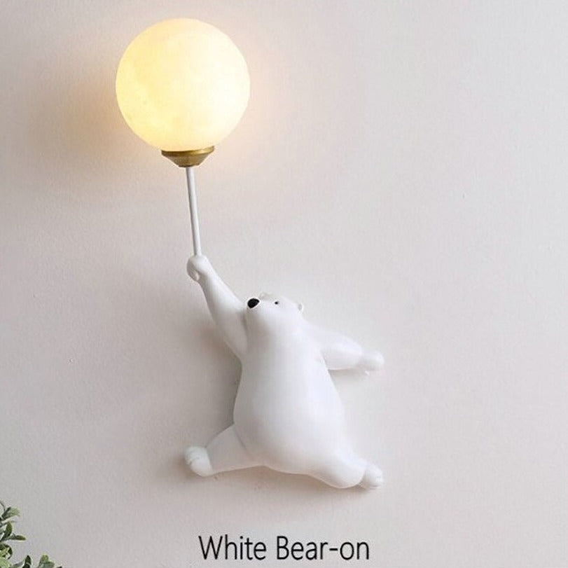 Children's Room Lighting LED Wall Lights Moon Cartoon Bear Wall Lights