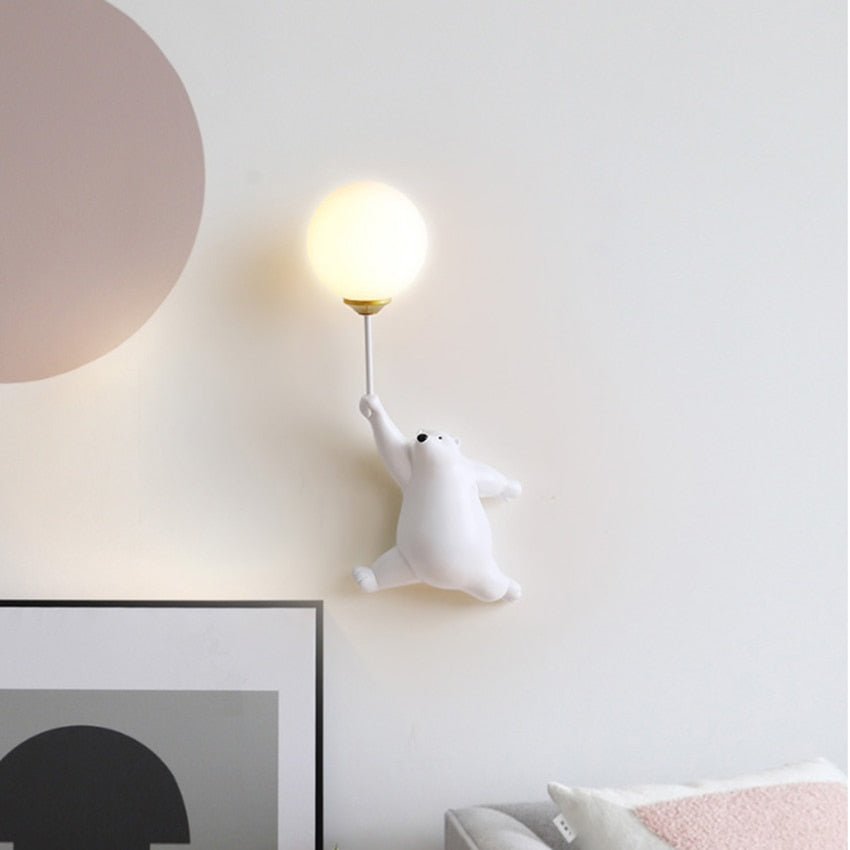 Children's Room Lighting LED Wall Lights Moon Cartoon Bear Wall Lights