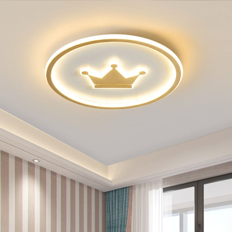 Ceiling Light Warm Lighting Fixture Creative Crown Indoor Modern Led Ceiling Lights