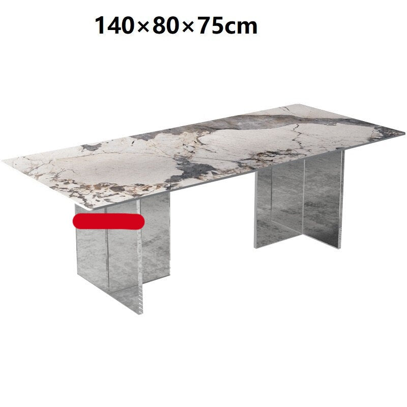 Dining Table Sets Rock Slab Esstisch Set Acrylic Floating Ghost Dinner Tables Sets