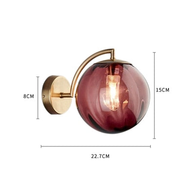 Wall Lamps Modern Led Nordic Glass Ball Wall Lights