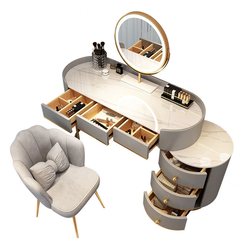 Bedroom Vanities Modern Minimalist Leather Schminktisch Set Bedroom Furniture Dressing Table Set