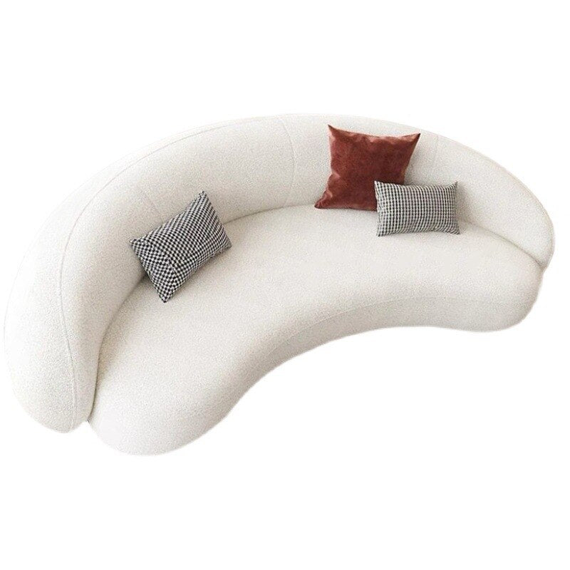 Couch Home Furniture Arc Combination Special-Shaped Lamb Cashmere Studio Couches