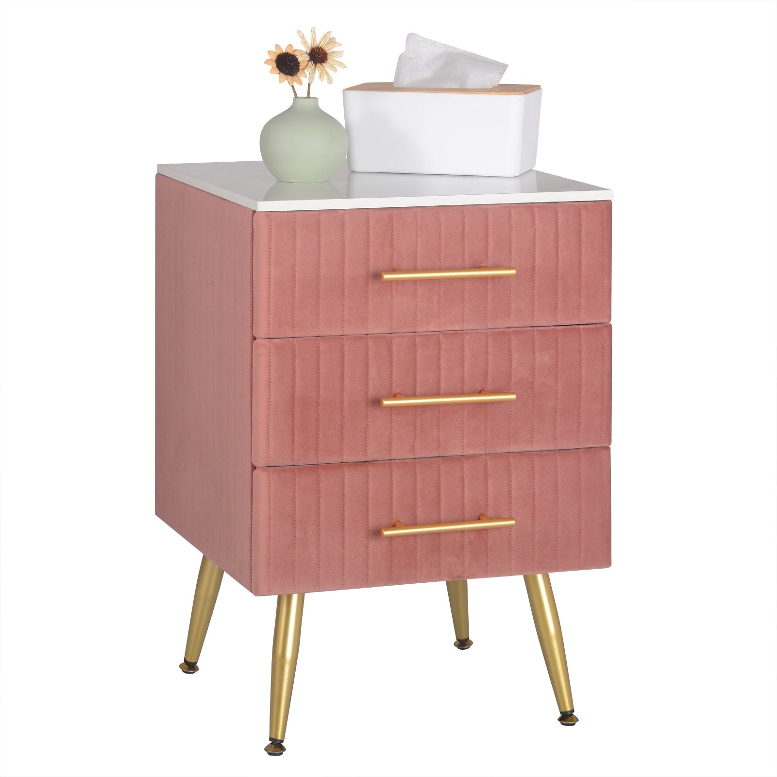 Bedside Cabinet White Pink Bedroom Nightstands Bedside Nachttisch