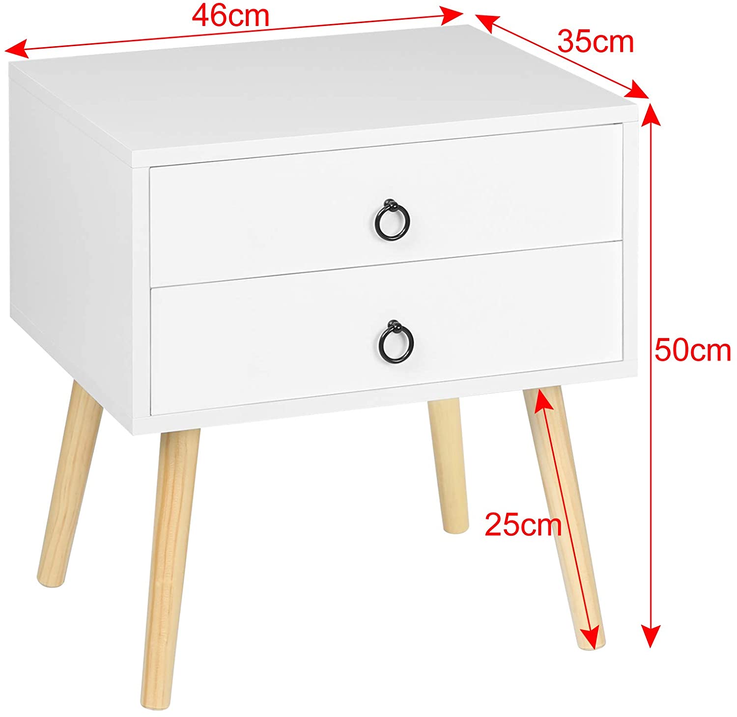 Bedside Cabinet 2 Drawers Nightstands Bedroom Bedside Nachttisch