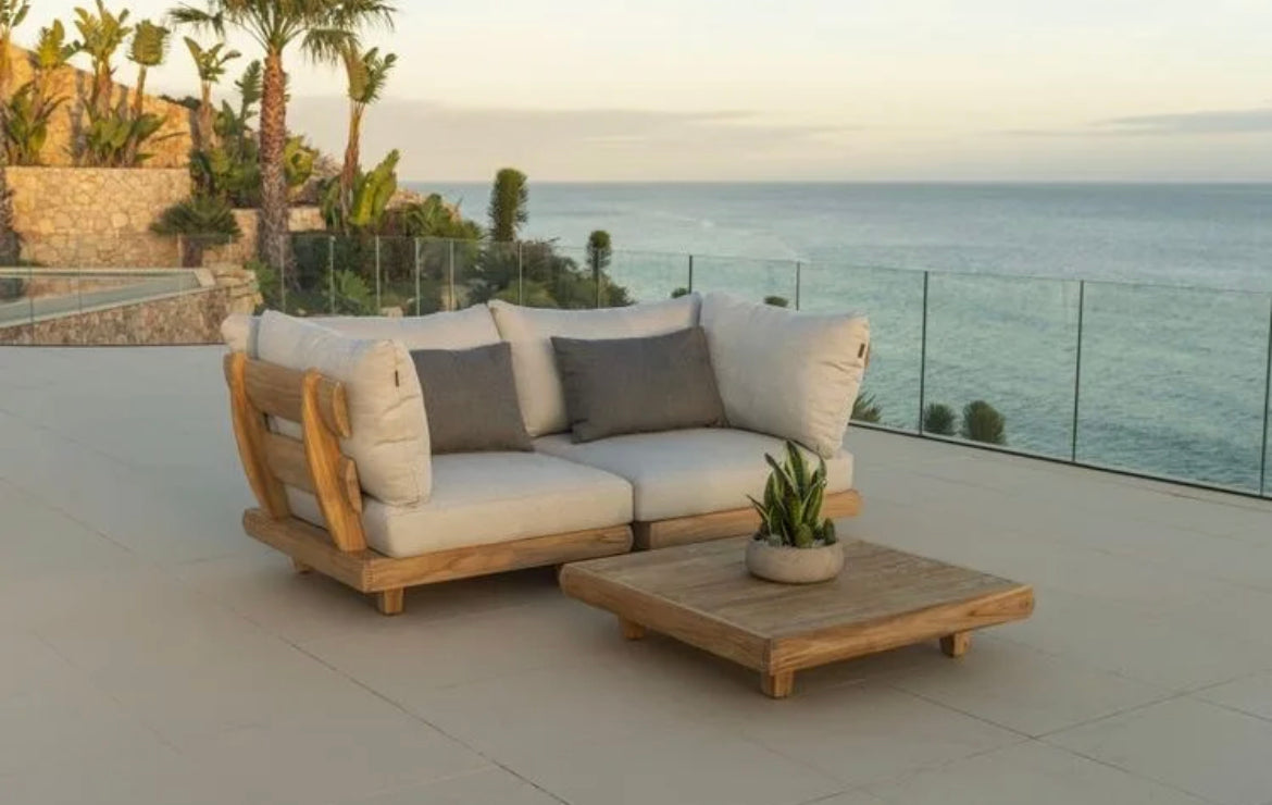 Outdoor Furniture Sets Modern Solid Wood Cushions Sofa Garden Patio Outdoor Sectional Sofas