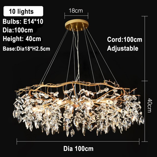 Crystal Chandelier Lighting // Dining Living Room Lights