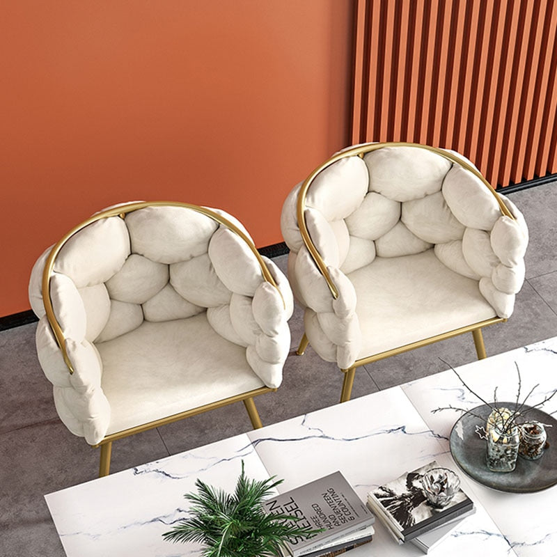 Wing Chair Light Superior Fluffy Velvet Furniture Nordic Leisure Wing Chairs