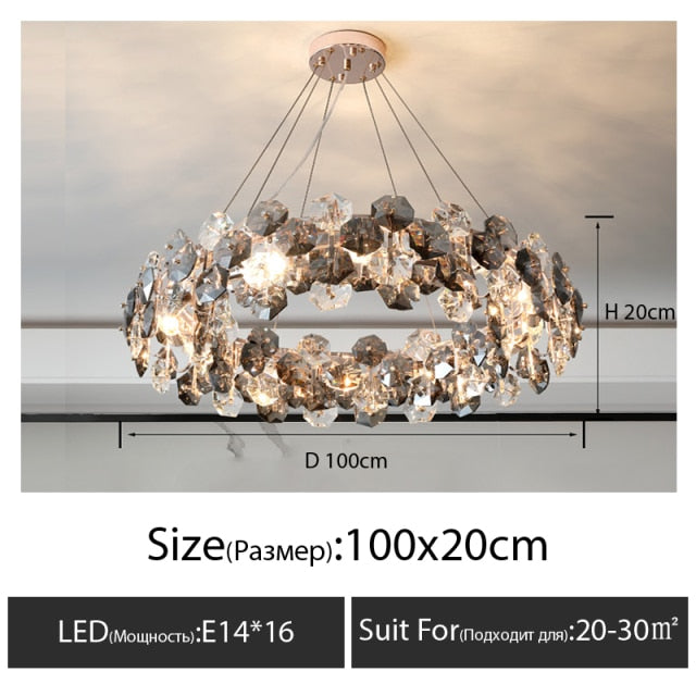 Chandeliers Light Post-Modern Crystal Dining Room Lamp 